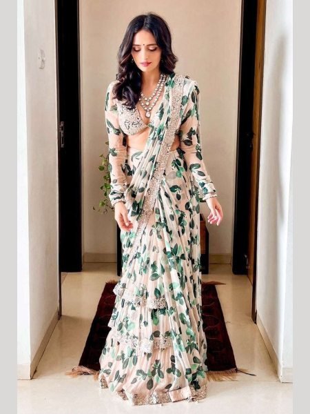 New Designer Georgette Ready To Wear Saree  Ready To Wear Saree 