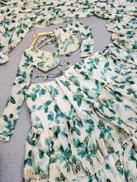 New Designer Georgette Ready To Wear Saree  Ready To Wear Saree 