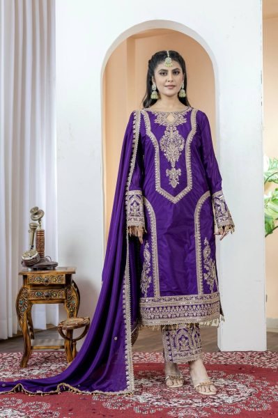 New Designer Party Wear Heavy Embroidery Sequence Work For Women Ready To Wear Collection