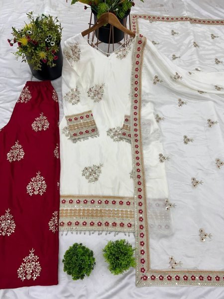 New Designer Party Wear Look Budget Friendly Stitched Suit Best Price Ready To Wear Collection