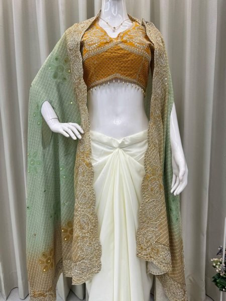 New Designer Party Wear Look Ready Made Lehenga Set  Ready To Wear Collection