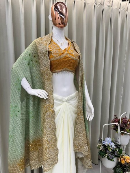 New Designer Party Wear Look Ready Made Lehenga Set  Ready To Wear Collection