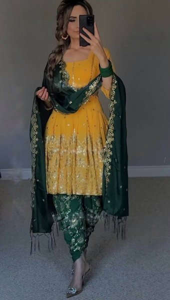 New Designer Party Wear Look Top  Dhoti Salwar and Dupatta Ready To Wear Collection