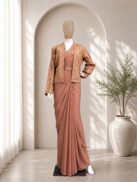 New Designer Ready to Wear Saree with Heavy Sequence Work at Best Wholesale Price Ready To Wear Saree 