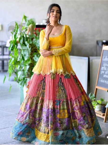 New Designer Tabby Organza Silk Top And Lehenga  Designer Lehenga Choli