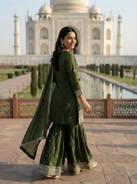 New Designer Zimmy Silk Embroidered Palazzo Suit Set Wholesale Best Rate Reselling  Ready To Wear Collection