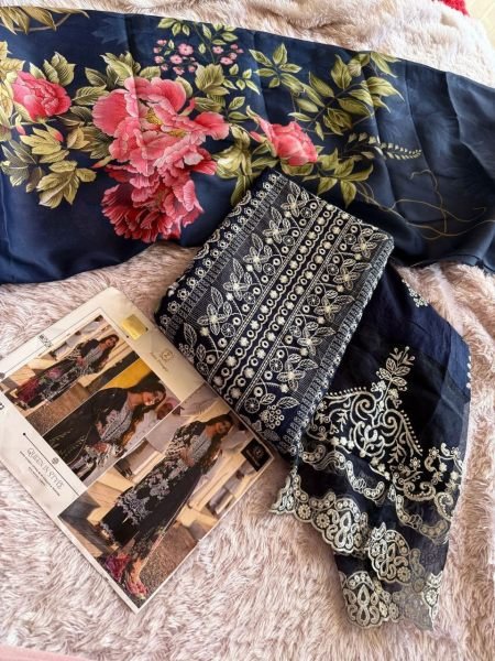 New Ethnic Wear Cotton Rayon Heavy Embroidered Suit with Muslin Lawn Digital Dupatta Pakistani Suits Wholesale