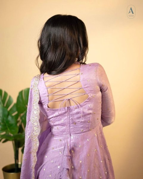 New fancy Umbrella Gown Set with Embroidery With  Sequence Work for Traditional Events  Anarkali Kurtis 