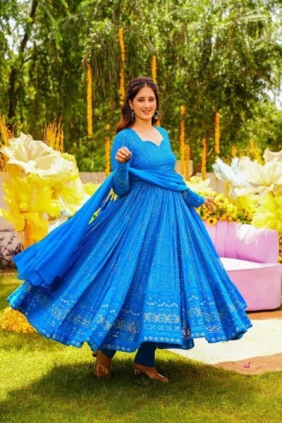  New Fashionable Sequence Work Anarkali Gown Kurti With Dupatta Wholesale