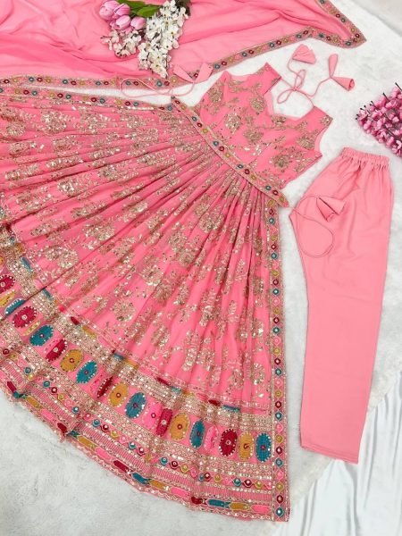 New Faux Georgette New Naira Cut Gown Ready To Wear Collection