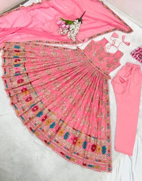 New Faux Georgette New Naira Cut Gown Ready To Wear Collection