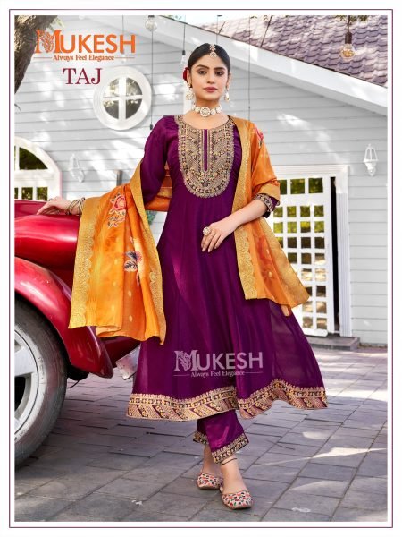 New Launch  Anarkali Gown with Pant   Dupatta   Premium Festive Wear 3 Piece Kurti Set