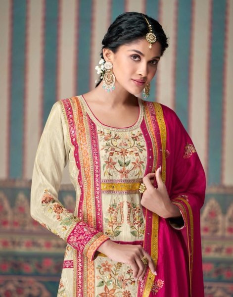 New Launch  Kasturi Real Simar Silk Ensemble by Sayuri Designer Designer Plazzo Salwar Suits Wholesale