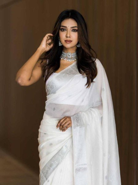 New Launch Premium Lilan Slub Weaving Saree with Rich Blouse Wholesale Collection Sarees 