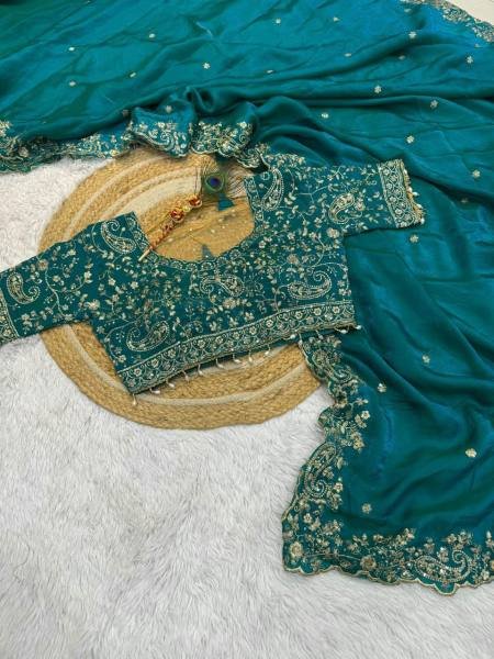 New Launch Space Silk Saree with Heavy Zari Embroidery Stitched Blouse Collection At Manufacturer Rate Designer Wedding Sarees Wholesale