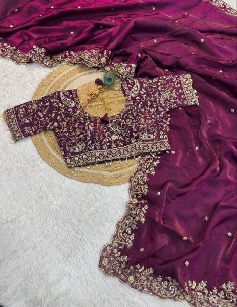 New Launch Space Silk Saree with Heavy Zari Embroidery Stitched Blouse Collection At Manufacturer Rate Designer Wedding Sarees Wholesale