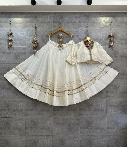 New Readymade Roman Silk Chaniya Choli 6 MTR Flair with Heavy Gotta   Sequins Lace For Navratri Special Navratri Lehnega Choli