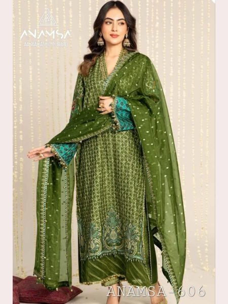 New Super Hit Suit Set Foux Georgette With Heavy Embroidery and Sequence work Embroidery Suits Wholesale
