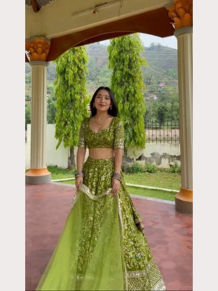 New Wedding Collection Faux Georgette Lehenga Choli  Designer Lehenga Choli