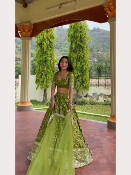 New Wedding Collection Faux Georgette Lehenga Choli  Designer Lehenga Choli