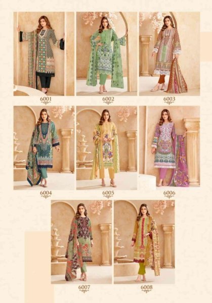 NIGAR Vol 06  Karachi Style Cotton Dress Material Collection Full Set Dress Material