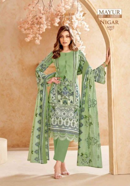 NIGAR Vol 06  Karachi Style Cotton Dress Material Collection Full Set Dress Material