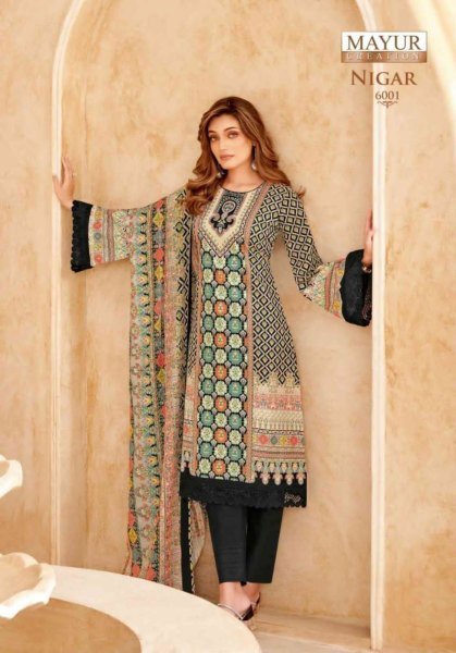 NIGAR Vol 06  Karachi Style Cotton Dress Material Collection Full Set Dress Material