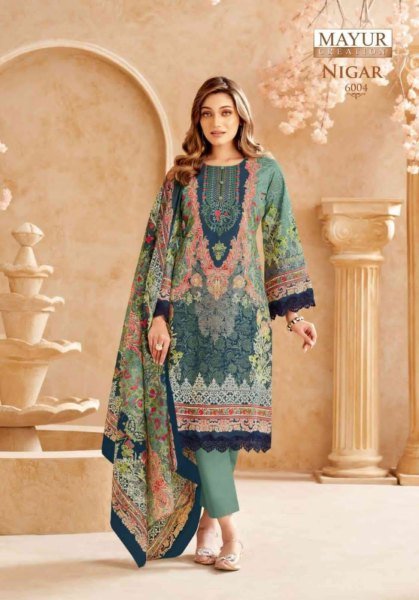 NIGAR Vol 06  Karachi Style Cotton Dress Material Collection Full Set Dress Material