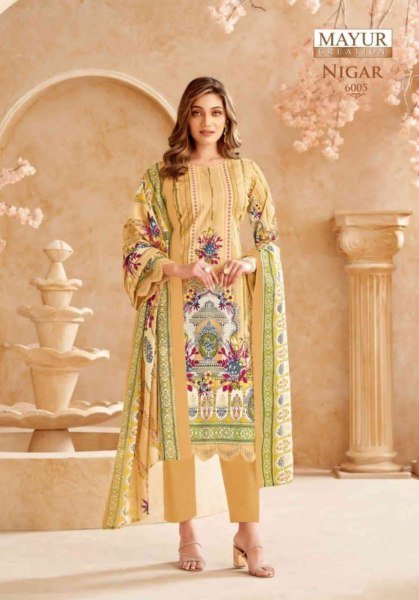 NIGAR Vol 06  Karachi Style Cotton Dress Material Collection Full Set Dress Material