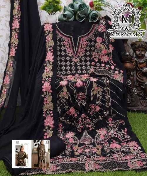 Noor-e-Haya Black Pakistani Suit with Sequin Embroidery Ideal for Nikkah & Family Events  Pakistani Suits Wholesale