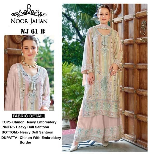 Noor Jahan Clothing Festive Pakistani Suits with Heavy Embroidery Work Pakistani Suits Wholesale