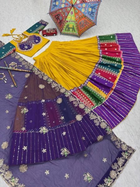 Noore Garba Cotton Chaniya Choli with Mirror Glow & Navratri Queen Charm Navratri Lehnega Choli