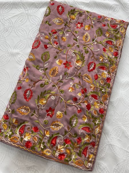 Nyvoria Pink Soft Crush Silk Saree with Rich Work for Family Functions Embroidery Sarees Wholesale