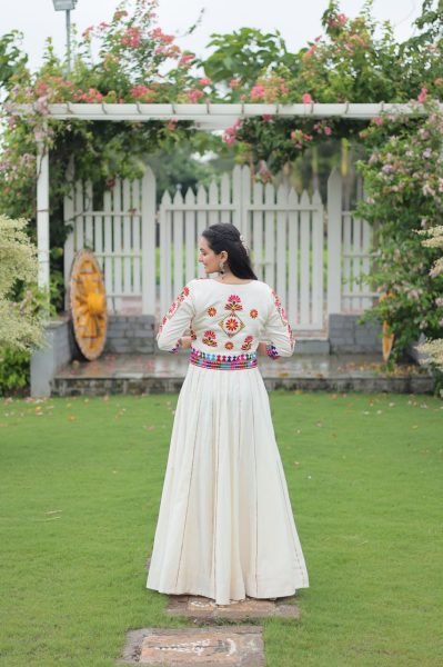 Off White Embroidered Lehenga Choli Elegant Navratri Collection 2025 Navratri Lehnega Choli