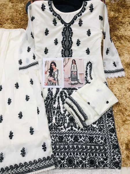 Off White Heavy Real Vichitra Sharara Suit with Embroidery Work Designer Plazzo Salwar Suits Wholesale