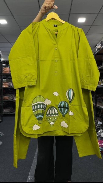 Olive Fast Moving Stock Green Embroidered Cotton Co Ord Set For Office Wear CO ORD Sets
