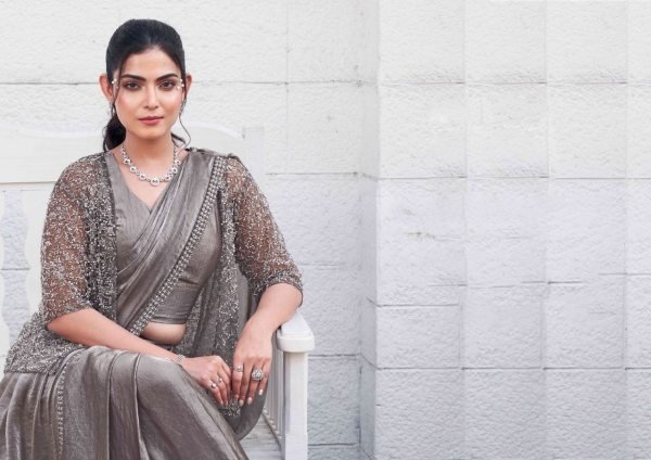 Ombre Effect Satin Silk Beads Handwork Ready to Wear Wedding   Party Wear Saree With Designer Jacket Designer Wedding Sarees Wholesale