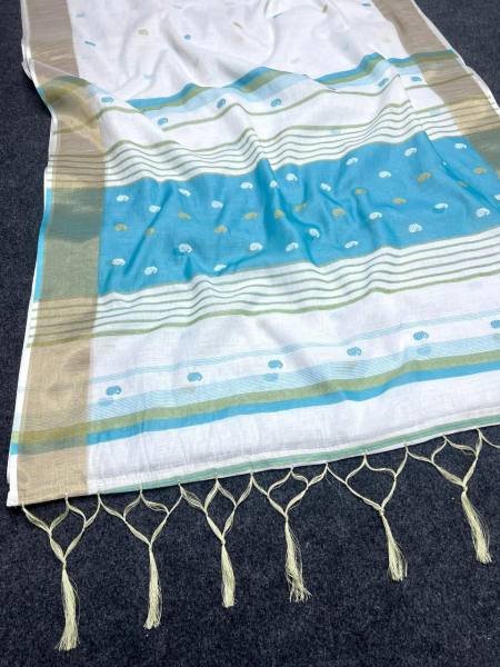 Onam Special Kerala Soft Linen Saree with Golden Border   Patch Work For Woman Linen Sarees Wholesale
