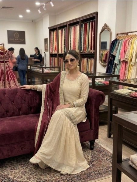 Opulent Chinon Sarara Set with Sequins Embroidery and Silk Dupatta for Party Wear Ready To Wear Collection