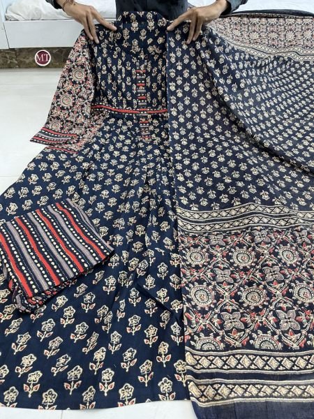 Order Printed cotton kurti   pants with Mil Print Dupatta  Cotton Kurtis Wholesale