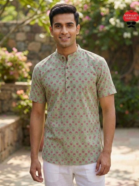 Organic Grey Stylish Shirt Kurta for Men Casual and Daily Wear 