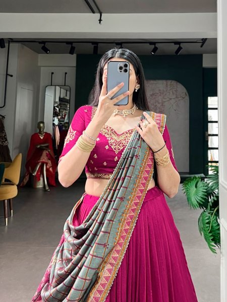 Organic Pink Wedding Wear Lehenga with Can Can Flair at Manufacturer Price Designer Lehenga Choli