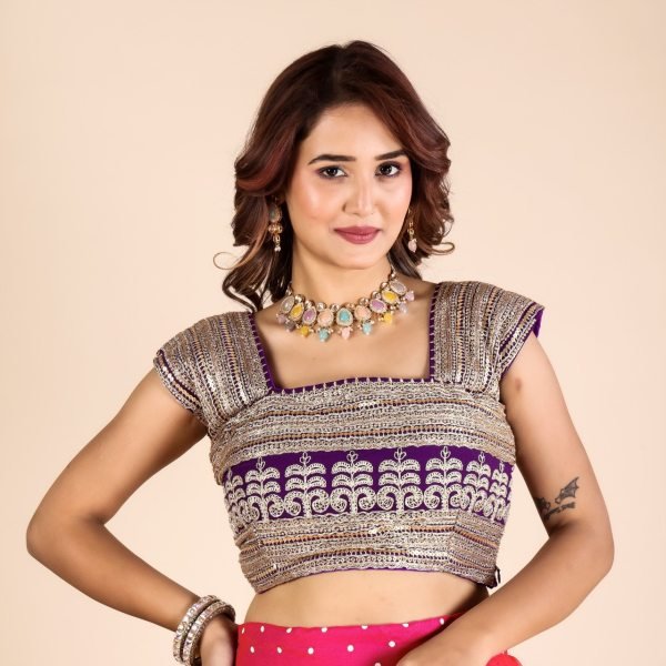 Organic Royal Purple Lehenga with Sequins and Cording Embroidery for Women Designer Lehenga Choli