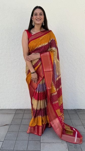 Original Dola Silk Saree with Jacquard Border Perfect for Occasions Ready Silk Sarees Wholesale