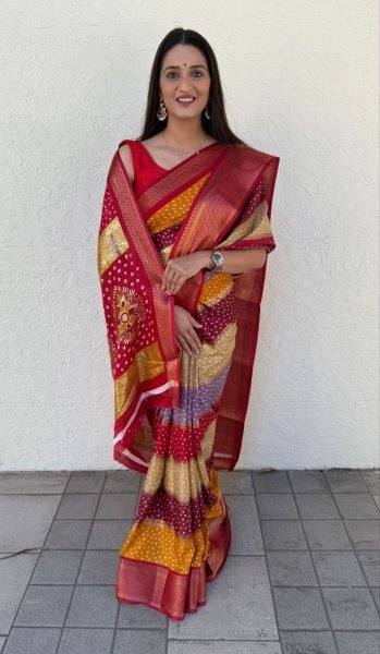 Original Dola Silk Saree with Jacquard Border Perfect for Occasions Ready Silk Sarees Wholesale