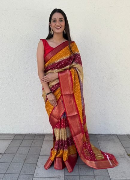 Original Dola Silk Saree with Jacquard Border Perfect for Occasions Ready Silk Sarees Wholesale