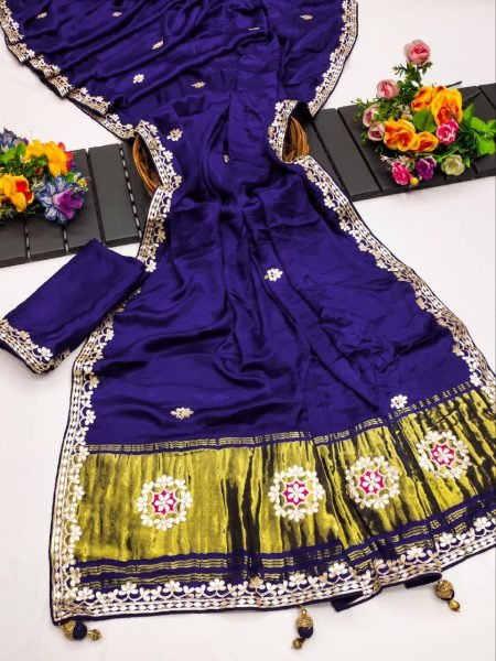 Original Gaji Silk Bandhani Saree with Gota Patti Handwork Perfect for Festive Elegance Bandhej Sarees Wholesale