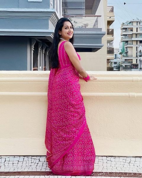Original Pink Ajrakh Digital Print Saree in Japan Silk Rich Pallu  & Traditional Style Bandhej Sarees Wholesale