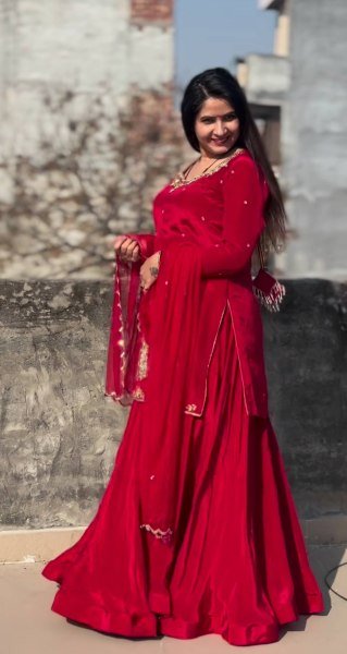 Ornate Red Designer Lehenga Choli with Sequins and Zari Work for Women Ready To Wear Collection
