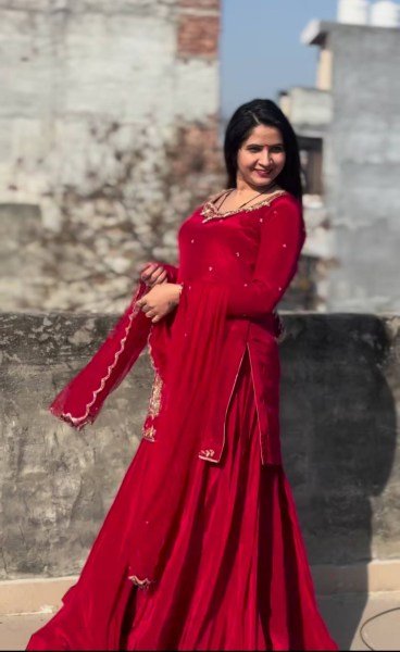 Ornate Red Designer Lehenga Choli with Sequins and Zari Work for Women Ready To Wear Collection